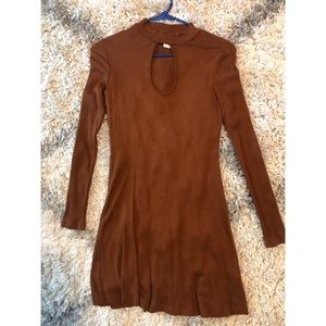 rust color dress